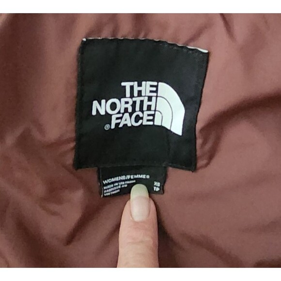 The North Face Parka Woman's XS Gotham Mid 550 Fill Down Hooded Marron Purple - Picture 7 of 9